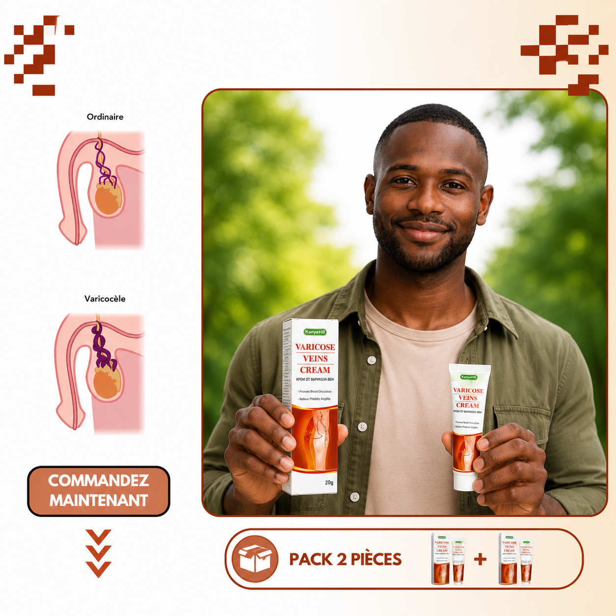 crèmes pour varices génitales Pack 2 Piéce